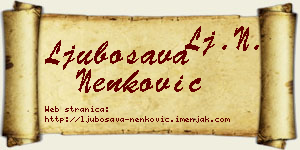 Ljubosava Nenković vizit kartica